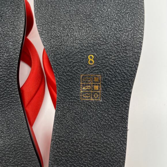 JEFFREY CAMPBELL Sun-Sation Sandal Women 8 Orange Red Platform Cris Cross Padded - Picture 12 of 12